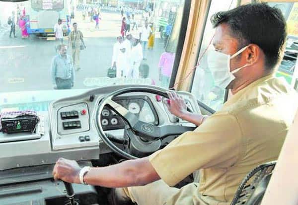bus, driver, conductor, triple duty