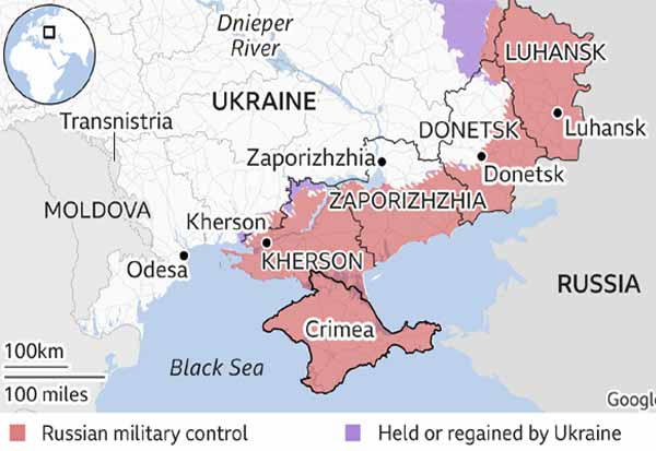 Regions of Ukraine bordering Russia  Dinamalar