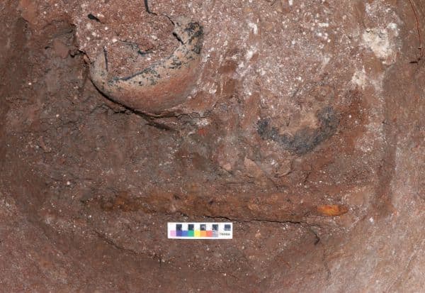 At the bottom is a warrior's chest;  Discovery of the Iron Sword