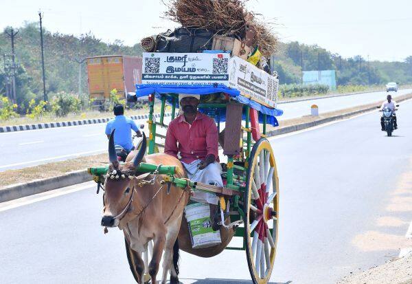 Kumari - Bullock cart journey to Himalaya   குமரி -- இமயம் வரை மாட்டுவண்டி பயணம்