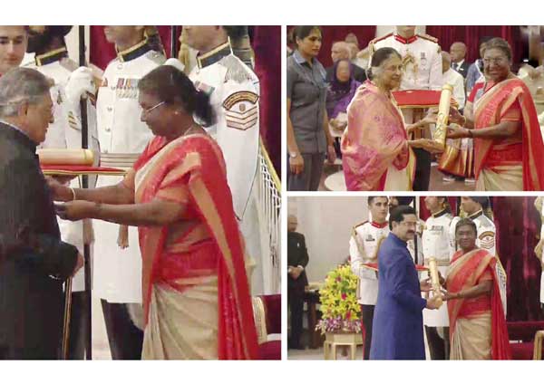The President presented the Padma Awards for the year 2023    பத்மவிருதுகளை வழங்கினார் ஜனாதிபதி