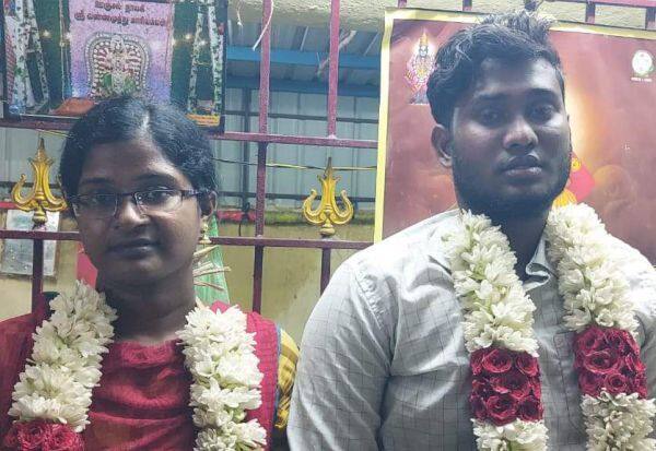 Instagram lovers get married in front of police   'இன்ஸ்டாகிராம்' காதலர்கள் போலீசார் முன் கல்யாணம்