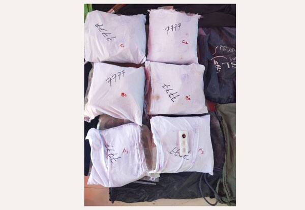 6 kg of drugs seized  6 கிலோ போதைபொருள் பறிமுதல்