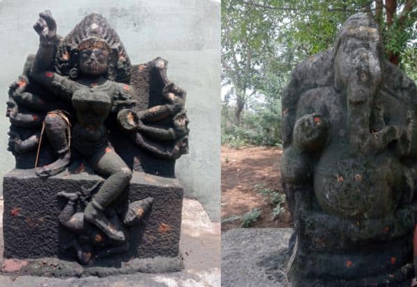  Ancient Nisumbansuthani sculpture at Tiruppuvana     திருப்புவனத்தில் பழமை வாய்ந்த  நிசும்பன்சூதனி சிற்பம் 
