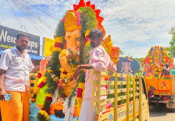 Vinayagar Chaturthi Festival at Manamadurai Samathuvapuram, Sivagangai    மானாமதுரை சமத்துவபுரம், சிவகங்கையில் விநாயகர் சதுர்த்தி விழா