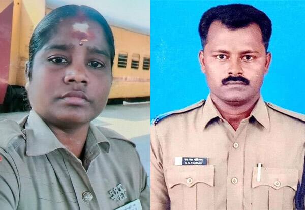 Turnaround in female police suicide; Suicide by jumping in front of a train   ரயில் முன் பாய்ந்து ஏட்டும் தற்கொலை