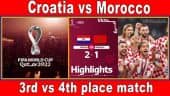 Croatia vs Morocco | 3rd vs 4th place match