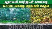 நஷ்டம் ஏற்பட்டதாக விவசாயிகள் கவலை | 5,000 Banana Trees Damaged | Heavy Rain | Namakkal | Dinamalar