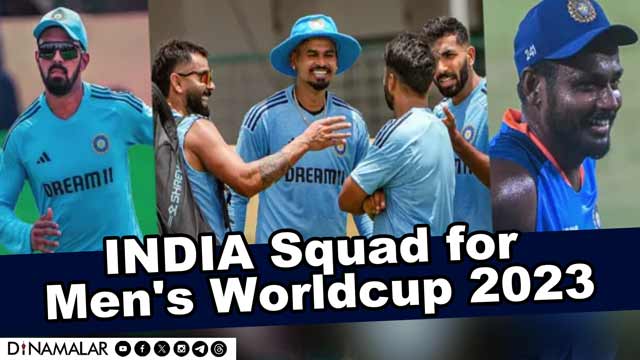 INDIA Squad for Men's Worldcup 2023